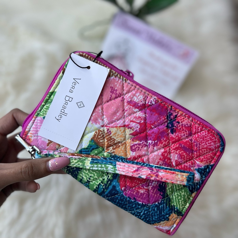 ✨NWT Vera Bradley RFID Grab & Go Wristlet Wallet Floral Superbloom